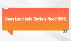 Does Lead Acid Battery Need BMS