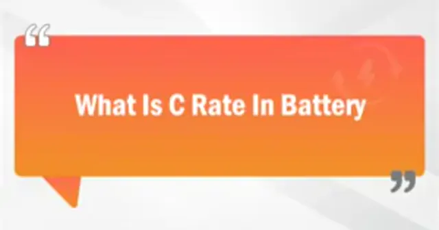 What Is C Rate In Battery