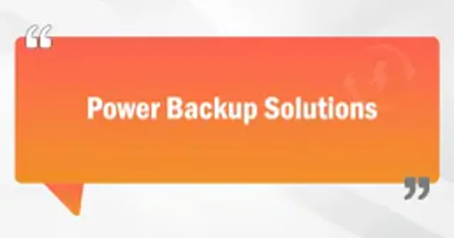 Power Backup Solutions