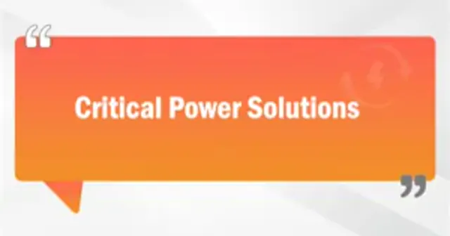 Critical Power Solutions