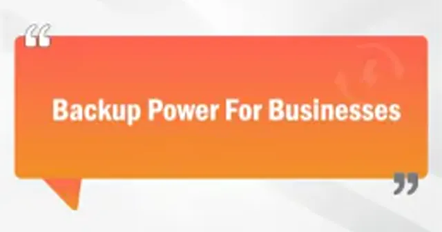 Backup Power For Businesses